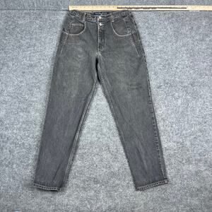Guess Jeans Mens 32x32 Black Loose Fit Tapered Leg Vintage 90s Denim